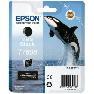 Epson T7608 C13T76084N10 negru mat (matte black) cartus original