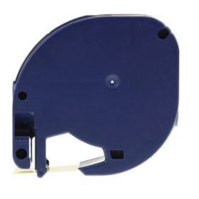 Dymo 91213 LetraTag 12mm x 4m, text negru / fluorescent fundal portocaliu, banda compatibila