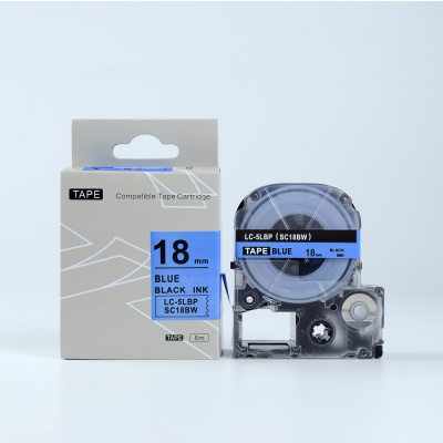 Epson LTS18BW, 18mm x 5m, text albastru / fundal alb, banda compatibila