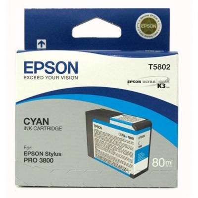 Epson T5802 azuriu (cyan) cartus original