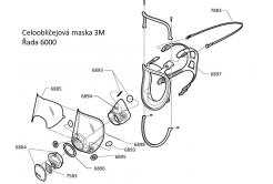 3M 6898Vizor pentru măști integrale din seria 6000