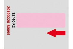 Niimbot etichete RP A2A68301101, 12x40mm 160buc. Pink pentru D11 și D110