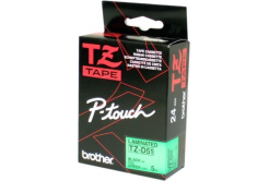 Brother TZ-D51 / TZe-D51, 5mm, text negru/fundal verde, banda original