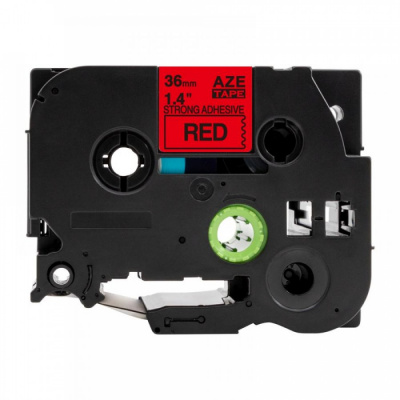 Banda compatibila Brother TZ-S461 / TZe-S461, 36mm x 8m, extr.adh. text negru / fundal rosu