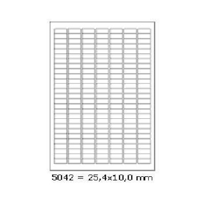 Etichete autoadezive 25,4 x 10 mm, 189 de etichete, A4, 100 coli