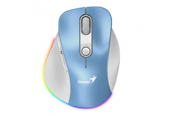 Mouse Fara fir, Genius Ergo 9000S Pro 31030039401, alb-albastru, optical, 2400DPI