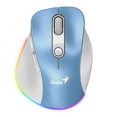 Mouse Fara fir, Genius Ergo 9000S Pro 31030039401, alb-albastru, optical, 2400DPI