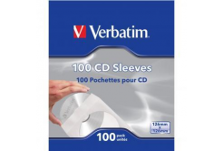 Verbatim 49976 cutii de discuri de hârtie CD, cu o fereastră, 100 buc., alb