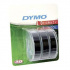 Dymo S0847730, 9mm x 3m imprimare albă / fundal negru, 3 buc., bandă originală
