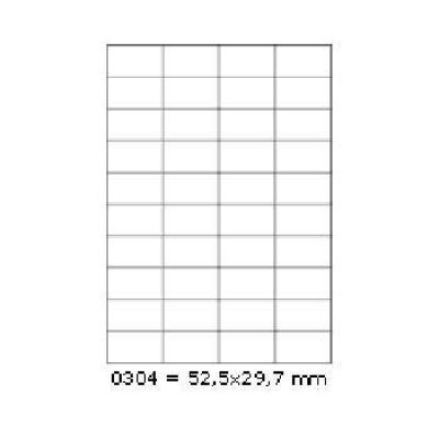 Etichete autoadezive 52,5 x 29,7 mm, 40 de etichete, A4, 100 coli