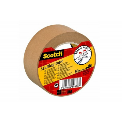3M Scotch Bandă de ambalaj din hârtie, 50 mm x 50 m (P5050)