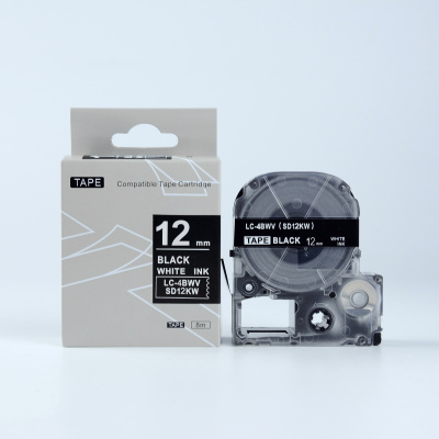 Epson LTS12KW, 12mm x 5m, text negru / fundal alb, banda compatibila