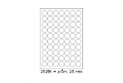 Etichete autoadezive 25 x 25 mm, 70 de etichete, A4, 100 coli