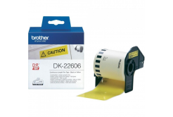 Brother DK-22606, 62mm x 15,24m, galben, acoperit cu folie, rolă continuă originală
