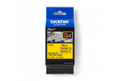 Brother FLE-6511 Pro Tape, 45mm x 10.5mm, text negru/fundal galben, 72buc., banda original