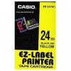 Casio XR-24YW1, 24mm x 8m, text negru / fundal galben, banda originala