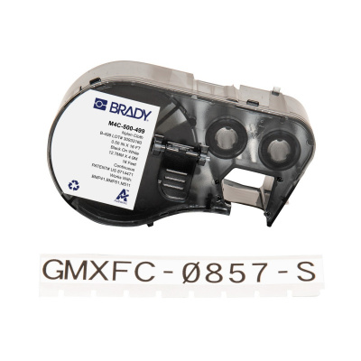 Brady M4C-500-499 / 170794, 12.70 mm x 4.88 m, Nailon, text negru / fundal alb