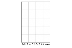 Etichete autoadezive 52,5 x 59,4 mm, 20 de etichete, A4, 100 coli