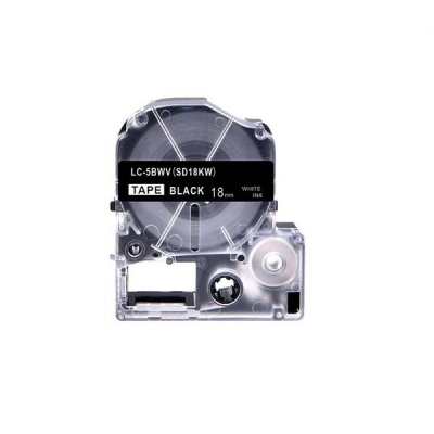 Epson LC-SD18KW, 18mm x 8m, text alb / fundal negru, banda compatibila