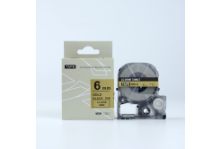 Epson LK-SM6ZW, 6mm x 9m, text negru / fundal auriu, banda compatibila