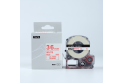 Epson LK-SS36RW, 36mm x 9m, text rosu / fundal alb, banda compatibila