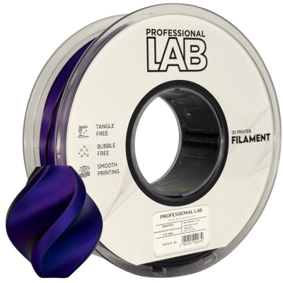 Professional Lab FG-P117-E1, 3D filament, PLA Silk, 1,75mm, 1000g,  Tri Color, Multicolor (Blue, Purple, Black)