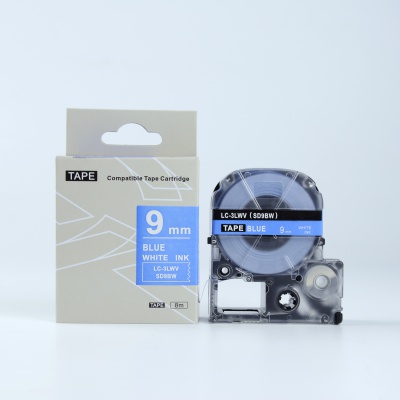 Epson LK-SD9BW, 9mm x 9m, text alb / fundal albastru, banda compatibila