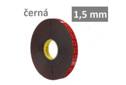 3M VHB™ 4655, gro. 1,5 mm; gri închis bandă acrilică adezivă puternică cu până lauă fețe 9 mm x 33 m