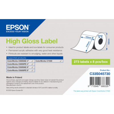 Epson C33S045730 label roll, normal paper, 105x210mm