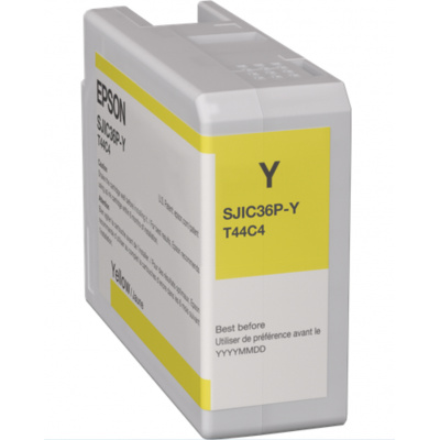 Epson SJIC36P-Y C13T44C440 pentru ColorWorks, galben (yellow) cartus original