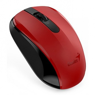 Genius Mouse NX-8008S 31030028401, 1200DPI, 2.4 [GHz], Optical, 3tl., Fara fir USB, roșu, 1 buc. AA