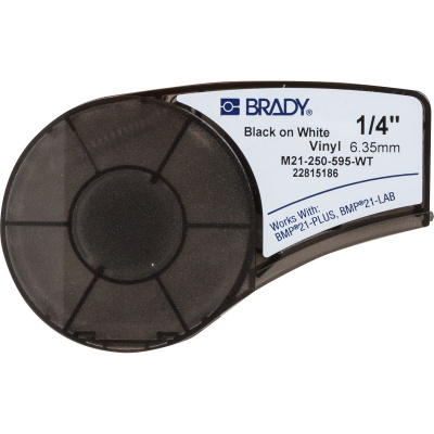 Brady M21-250-595-WT / 139744, bandă de vinil, 6.35 mm x 6.40 m