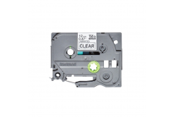 Brother TZ-131S / TZe-131S, 12mm x 4m, text negru / fundal transparent, banda original