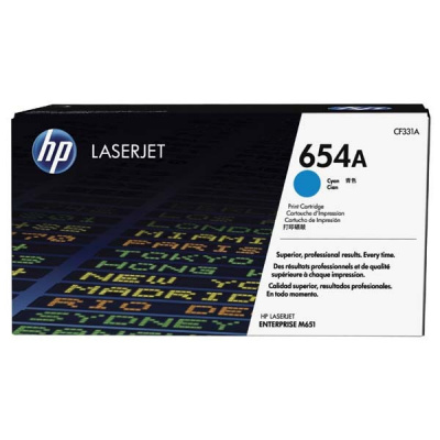 HP 654A CF331A azuriu (cyan) toner original