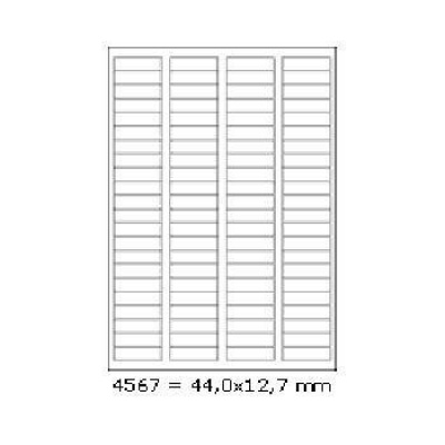 Etichete autoadezive 44 x 12,7 mm, 88 de etichete, A4, 100 coli