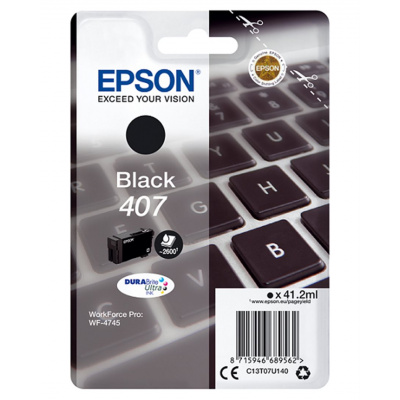 Epson cartus original C13T07U140, black, 2600 pagini, 41.2ml, Epson WF-4745