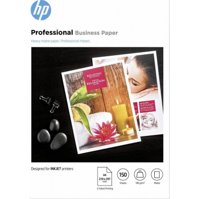HP PROF MATTE FSC 7MV79A, 180 g/m2, A4, 150buc., mat, alb, hârtie fotografică