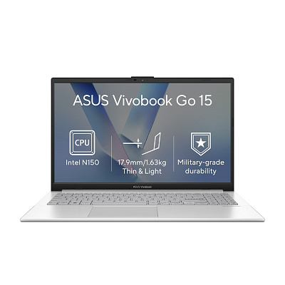 ASUS Vivobook Go 15/E1504TA-BQ163W/N150/15,6"/FHD/8GB/128GB/Intel int/W11H/Argintiu/2R