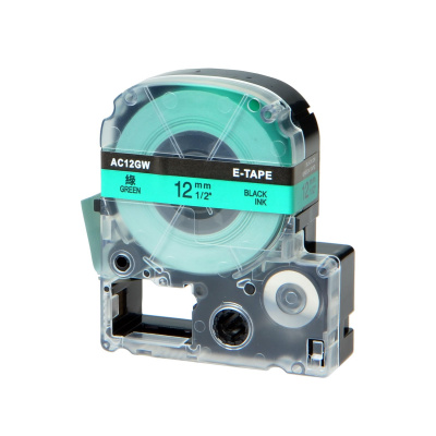 Epson LK-4GBP, SC12GW, C53S654405, 12mm x 9m, text negru / fundal verde, banda compatibila
