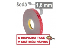 3M VHB™ GPH-160GF Bandă dublu-adezivă puternic adezivă, gro. 1,6 mm 6 mm x 33 m