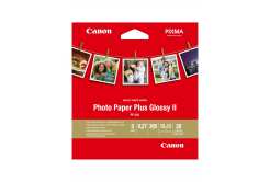 Canon Photo Paper Plus Glossy II 2311B060, 265 g/m2, 5x5", 13x13cm, 20buc., lucios, alb, hârtie fotografică