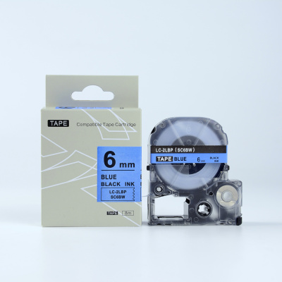 Epson LTS6BW, 6mm x 5m, text albastru / fundal alb, banda compatibila