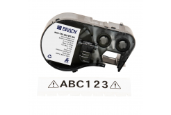 Brady M4C-750-595-CL-BK / 170825, 19.05 mm x 6.10 m, Vinil, text negru / fundal transparent