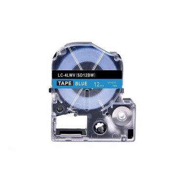 Epson LK-4LWV, SD12BW, 12mm x 9m, text alb / fundal albastru, banda compatibila