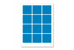 Etichete autoadezive 60 x 60 mm, 12 etichete, A4, 20 foi de hârtie, albastru