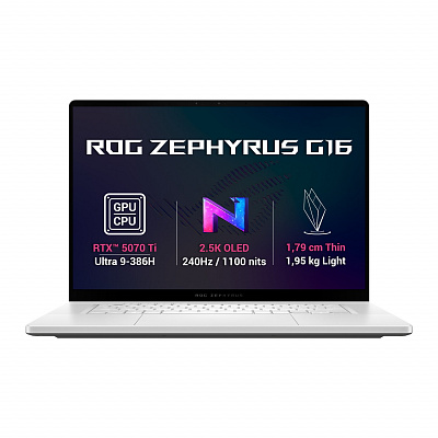 ASUS ROG Zephyrus G16/GU606AR-TB011WZ/U9-386H/16"/2560x1600/32GB/1TB/RTX 5070Ti/W11H/Alb/2R