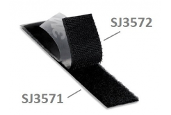 3M Hook & Loop™ SJ3571, černý, smyčky 25 mm - metráž (1dm=10cm)