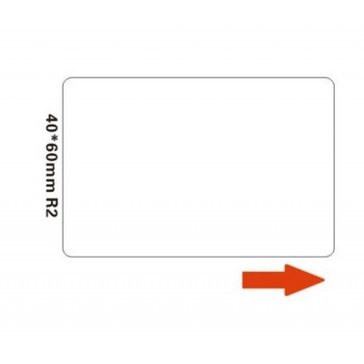 Niimbot A2A68651201, 40x60mm, 125buc., alb etichete autoadezive