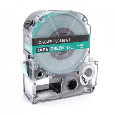 Epson LC-SD18GW, 18mm x 8m, text alb / fundal verde, banda compatibila