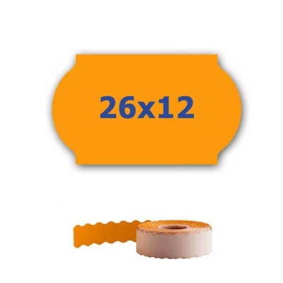Etichete de pret pentru etichetarea clestilor, 26mm x 12mm, 900buc., semnal portocaliu